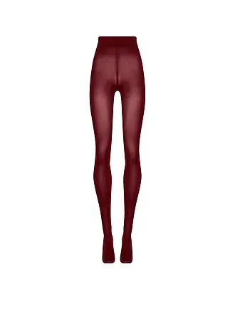 WOLFORD | Feinstrumpfhose VELVET DE LUXE 66 black | dunkelrot